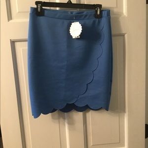 Soprano blue scalloped skirt.  Size Jr Large
